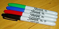 Coloured sharpie markers