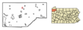 Crawford County Pennsylvania Incorporated and Unincorporated areas Venango Highlighted