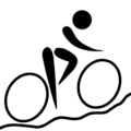 Cycling (mountain biking) pictogram