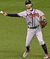 Dansby Swanson fields a ground ball from Nationals vs. Braves at Nationals Park, September 12th, 2020 (All-Pro Reels Photography) (50337478542) (cropped)