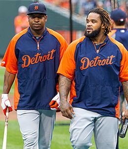 Delmon Young and Prince Fielder on July 13, 2012