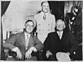 Franklin D. Roosevelt, Harry Woodring, and John Garner in Topeka, Kansas - NARA - 196071