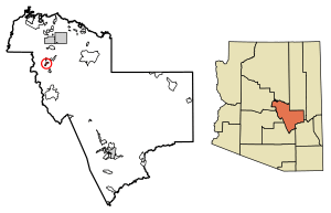Location of Deer Creek in Gila County, Arizona.