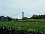 Grand Tower Pipeline Bridge, view from Illinois highway 166