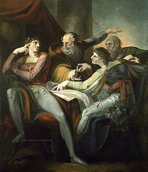 Henry Fuseli (1741-1825) - Dispute between Hotspur, Glendower, Mortimer and Worcester (from William Shakespeare's 'Henry IV Part I') - 1947P6 - Birmingham Museums Trust