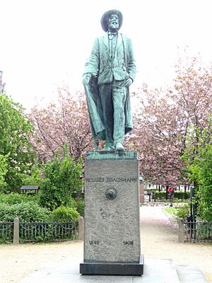 Holger Drachmann by Hans Christian Holter - Allégade, Frederiksberg - Copenhagen - DSC09223