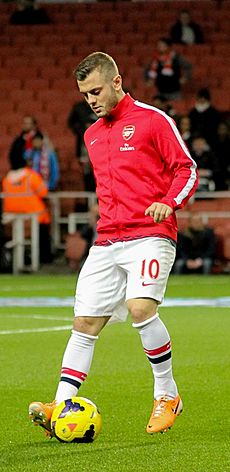 Jack Wilshere warm up - 12 Feb 2014 (cropped)