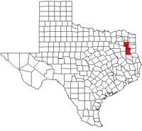 Map of Texas highlighting the Longview metropolitan area.