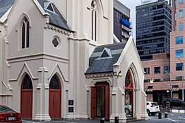 Main entrance from NW, St Patrick's Cathedral, Auckland