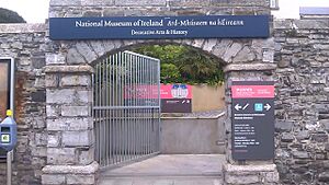 Main entrance to the National Museum of Ireland- Decorative Arts & History- Collins Barracks, Dublin (2019)