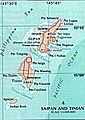 Map Saipan Tinian islands closer