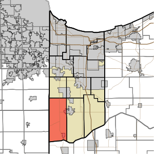 Map highlighting West Creek Township, Lake County, Indiana.svg