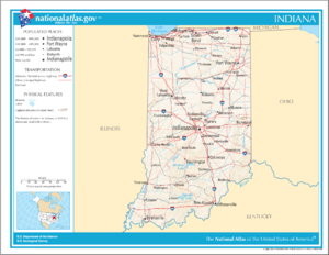 Map of Indiana NA