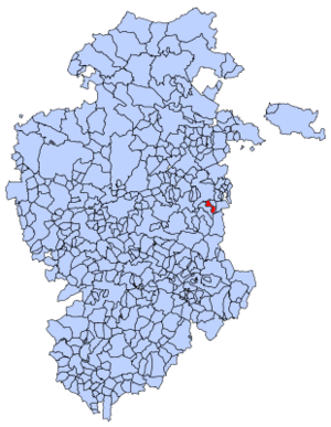 Municipal location of San Vicente del Valle in Burgos province