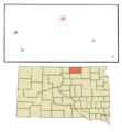 McPherson County South Dakota Incorporated and Unincorporated areas Long Lake Highlighted