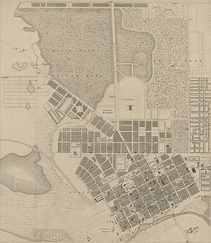 Melbourne map 1855