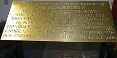 Memorial stone Lord George Murray