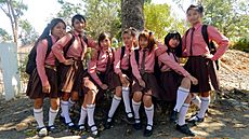Mizo school girls of Hnahthial