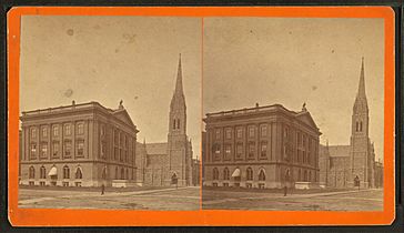 Natural History Museum and Central Church, by Alden, A. E., 1837-