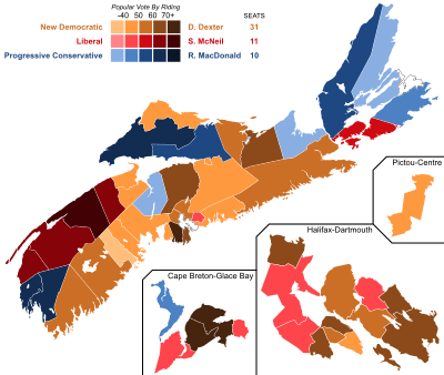 Nova Scotia Election 2009 - Results by Riding.svg