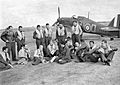 Pilots of No. 310 (Czechoslovak) Squadron RAF in front of Hawker Hurricane Mk I at Duxford, Cambridgeshire, 7 September 1940. CH1299