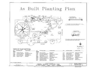 Planting Plan - Creek Nation Council Oak Park, 1750 South Cheyenne, Tulsa, Tulsa County, OK HALS OK-1 (sheet 2 of 3)