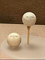 President Kennedy's golf balls on display at the JFK Museum in Boston, MA