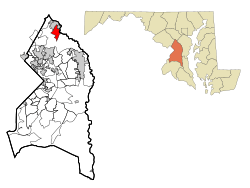 Location of South Laurel, Maryland