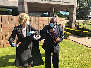 Protective masks distributed in South Africa