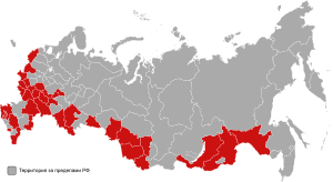 Red belt in Russian 1996 presidential elections