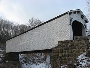 Richland-Plummer Creek Covered Bridge, southern side and eastern end