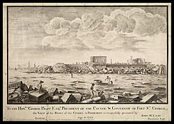 Ruines de Pondichery en 1762