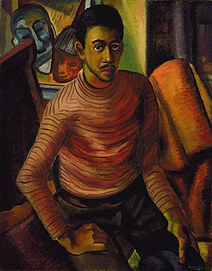 Self-portrait by Malvin Gray Johnson, 1934, Smithsonian American Art Museum.jpg