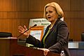 Sen. Claire McCaskill speaks in Columbia Mar. 2014