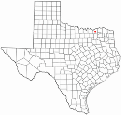 Location of Ector shown in Texas