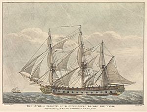 The Apollo frigate, of 44 guns, going before the wind RMG PW7983.jpg