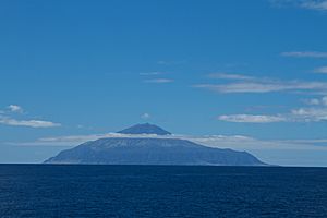 View from the ocean of Tristan da Cunha