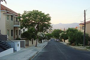 Typical cypriot Neighbourhood in Aglandjia Nicosia Republic of Cyprus