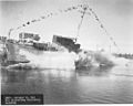 USS Pivot (AM-276) is launched at the Gulf Shipbuilding Corporation, Chickasaw, Alabama (USA), on 11 November 1943