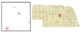 Valley County Nebraska Incorporated and Unincorporated areas Arcadia Highlighted