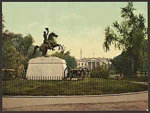 Washington. Jackson Monument and White House-LCCN2008678237