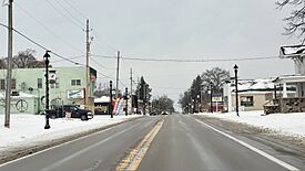 Looking north along S. Bullock Street (M-65)