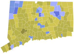 2006 United States Senate election in Connecticut results map by municipality