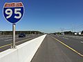 2017-10-02 12 57 46 View north along Interstate 95 (New Jersey Turnpike) just south of Exit 7A (Interstate 195, Trenton, Shore Points) in Hamilton Township, Mercer County, New Jersey