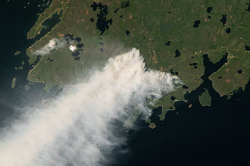 2023 Nova Scotia wildfires nasa