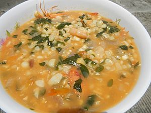 3182Corn and malunggay soup with shrimps Suam na Mais 02.jpg