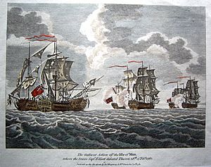 Action du capitaine Elliot contre Thurot fevrier 1760