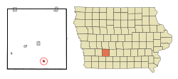 Location of Orient, Iowa