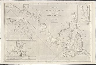 Admiralty Chart No 1061 Chart of Terra Australis. Sheet III South coast, Published 1814