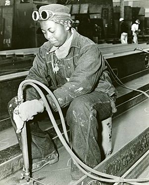 African American worker Richmond Shipyards